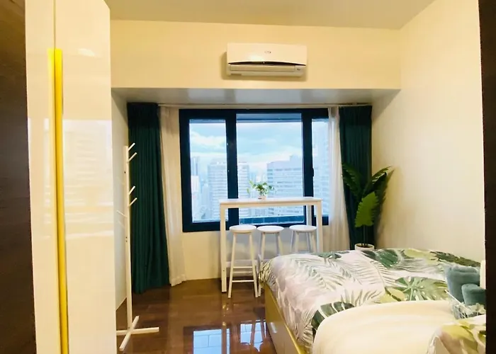 Tropical Chic Escape With Lights View- Modern Scandi Apartment *